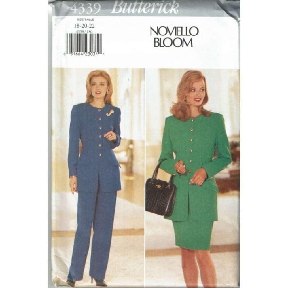 Butterick Sewing Pattern 4339‎ Jacket Skirt Pants Misses Size 18-22